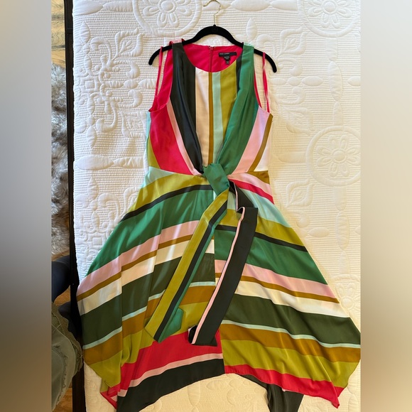 Maggie London MIDI dress ,multicolored and bright , size 10 - Picture 7 of 7